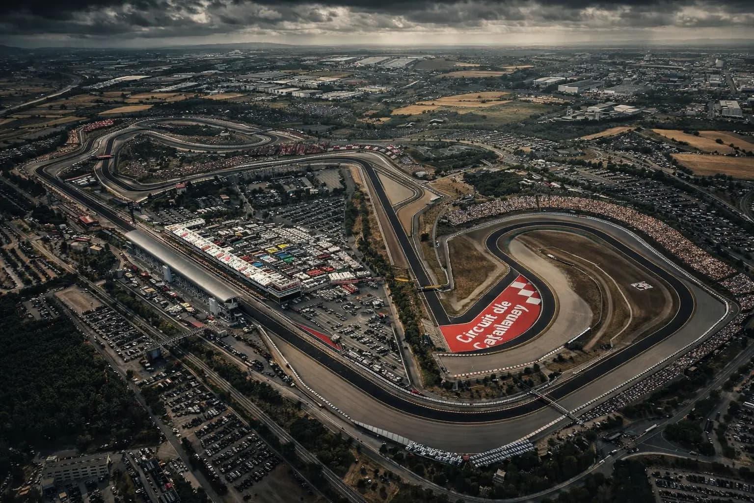 Aerial view of Circuit de Barcelona-Catalunya